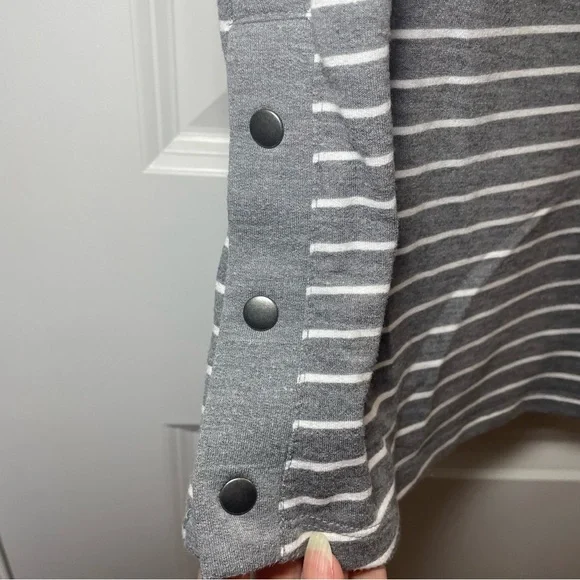 Maurices Striped T-Shirt Dress Gray White Short Sleeve Casual Bodycon Size XS - Picture 7 of 10